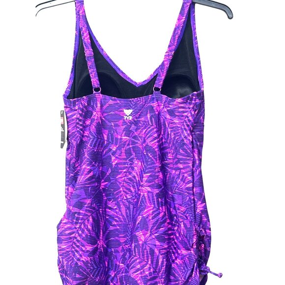 TYR WOMEN’S MONACO V-NECK SHEATH, SWIMSUIT,  Purple, Size 14 - Picture 12 of 13